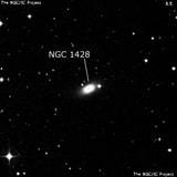 NGC 1428 - спиральная галактика с баром. Описание NGC 1428:, Галактика в созвездии Печь
