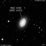 NGC 1436 - спиральная галактика с баром. Описание NGC 1436:, Объект глубокого космоса в созвездии Эридан