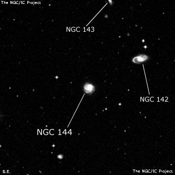 NGC 144 - спиральная галактика. Описание NGC 144:, Галактика в созвездии Кит