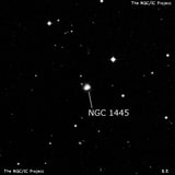 NGC 1445 - эллиптическая галактика. Описание NGC 1445:, Галактика в созвездии Эридан