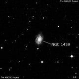 NGC 1459 - спиральная галактика с баром. Описание NGC 1459:, Галактика в созвездии Печь