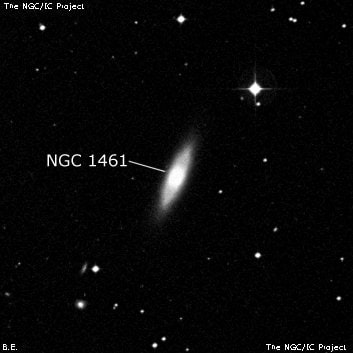 NGC 1461 - линзовидная галактика. Описание NGC 1461:, Галактика в созвездии Эридан