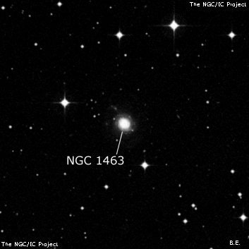 NGC 1463 - спиральная галактика. Описание NGC 1463:, Галактика в созвездии Сетка