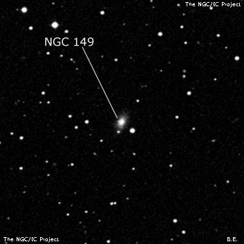 NGC 149 - линзовидная галактика. Описание NGC 149:, Галактика в созвездии Андромеда