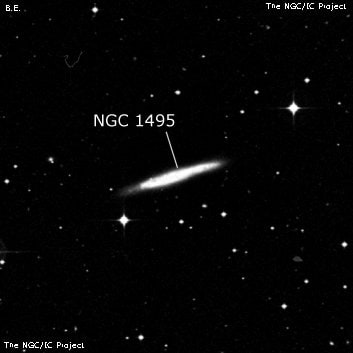 NGC 1495 - спиральная галактика. Описание NGC 1495:, Галактика в созвездии Часы