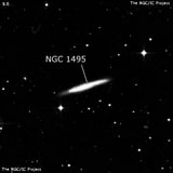 NGC 1495 - спиральная галактика. Описание NGC 1495:, Галактика в созвездии Часы