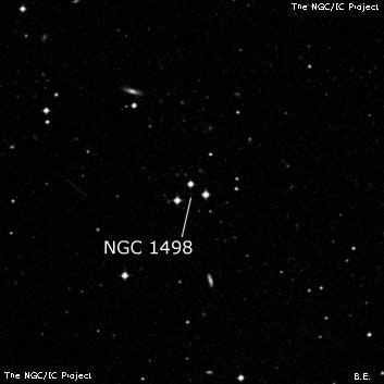 NGC 1498 - три звезды. Описание NGC 1498:, Рассеянное скопление в созвездии Эридан