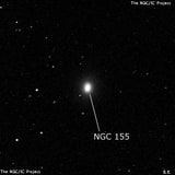 NGC 155 - линзовидная галактика. Описание NGC 155:, Галактика в созвездии Кит