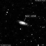NGC 1558 - спиральная галактика с баром. Описание NGC 1558:, Галактика в созвездии Резец