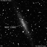 NGC 1560 - галактика. Описание NGC 1560:, Галактика в созвездии Жираф