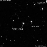 NGC 1564 - линзовидная галактика. Описание NGC 1564:, Галактика в созвездии Эридан