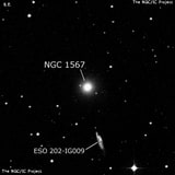 NGC 1567 - эллиптическая галактика. Описание NGC 1567:, Галактика в созвездии Резец