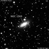 NGC 1569 - галактика неправильной формы. Описание NGC 1569:, Галактика в созвездии Жираф