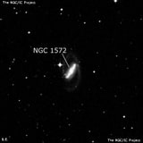 NGC 1572 - спиральная галактика с баром. Описание NGC 1572:, Галактика в созвездии Резец