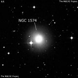NGC 1574 - галактика. Описание NGC 1574:, Галактика в созвездии Сетка