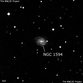 NGC 1594 - спиральная галактика с баром. Описание NGC 1594:, Галактика в созвездии Эридан