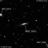 NGC 1611 - линзовидная галактика. Описание NGC 1611:, Галактика в созвездии Эридан