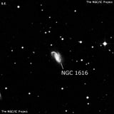 NGC 1616 - галактика. Описание NGC 1616:, Галактика в созвездии Резец