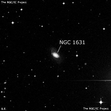 NGC 1631 - спиральная галактика с баром. Описание NGC 1631:, Галактика в созвездии Эридан