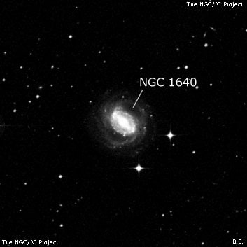 NGC 1640 - спиральная галактика с баром. Описание NGC 1640:, Галактика в созвездии Эридан