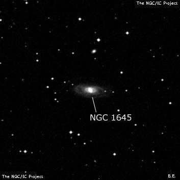 NGC 1645 - галактика. Описание NGC 1645:, Галактика в созвездии Эридан