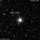NGC 1651 - рассеянное скопление звёзд. Описание NGC 1651:, Шаровое скопление в созвездии Столовая Гора