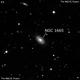 NGC 1665 - линзовидная галактика. Описание NGC 1665:, Галактика в созвездии Эридан