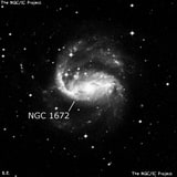 NGC 1672 - спиральная галактика с баром. Описание NGC 1672:, Галактика в созвездии Золотая Рыба
