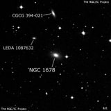 NGC 1678 - линзовидная галактика. Описание NGC 1678:, Галактика в созвездии Орион