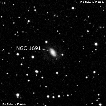 NGC 1691 - спиральная галактика с баром. Описание NGC 1691:, Галактика в созвездии Орион