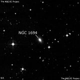 NGC 1694 - спиральная галактика. Описание NGC 1694:, Галактика в созвездии Эридан
