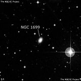 NGC 1699 - спиральная галактика. Описание NGC 1699:, Галактика в созвездии Эридан