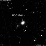 NGC 1701 - спиральная галактика. Описание NGC 1701:, Галактика в созвездии Резец