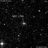 NGC 1704 - рассеянное скопление звёзд. Описание NGC 1704:, Рассеянное скопление в созвездии Золотая Рыба