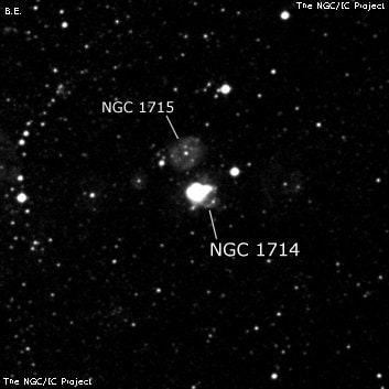 NGC 1714 - туманность. Описание NGC 1714:, Комплекс туманностей в созвездии Золотая Рыба