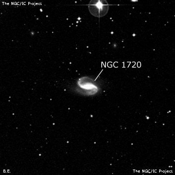 NGC 1720 - спиральная галактика с баром. Описание NGC 1720:, Галактика в созвездии Эридан