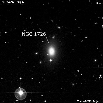 NGC 1726 - линзовидная галактика. Описание NGC 1726:, Галактика в созвездии Эридан