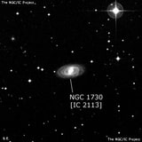 NGC 1730 - спиральная галактика с баром. Описание NGC 1730:, Галактика в созвездии Заяц