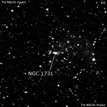 NGC 1731 - рассеянное скопление звёзд. Описание NGC 1731:, Объект глубокого космоса в созвездии Золотая Рыба