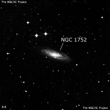 NGC 1752 - спиральная галактика с баром. Описание NGC 1752:, Галактика в созвездии Эридан