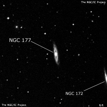 NGC 177 - галактика. Описание NGC 177:, Галактика в созвездии Кит