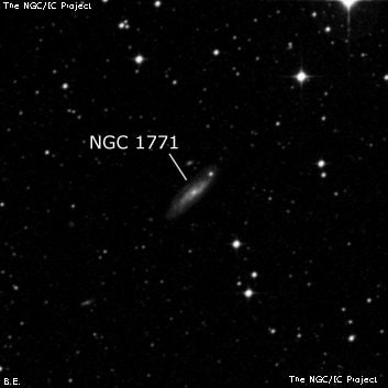 NGC 1771 - спиральная галактика. Описание NGC 1771:, Галактика в созвездии Золотая Рыба