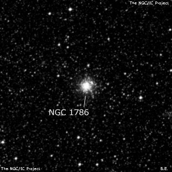 NGC 1786 - шаровое скопление звёзд. Описание NGC 1786:, Шаровое скопление в созвездии Золотая Рыба