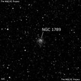 NGC 1789 - рассеянное скопление звёзд. Описание NGC 1789:, Шаровое скопление в созвездии Столовая Гора