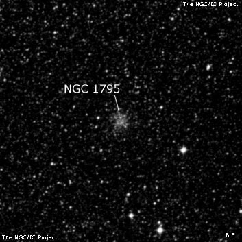 NGC 1795 - рассеянное скопление звёзд. Описание NGC 1795:, Рассеянное скопление в созвездии Золотая Рыба