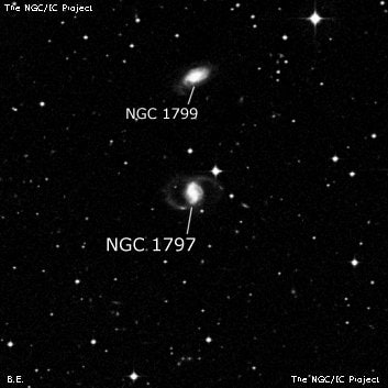NGC 1797 - спиральная галактика. Описание NGC 1797:, Галактика в созвездии Эридан