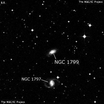 NGC 1799 - линзовидная галактика. Описание NGC 1799:, Галактика в созвездии Эридан