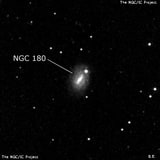 NGC 180 - спиральная галактика с баром. Описание NGC 180:, Галактика в созвездии Рыбы