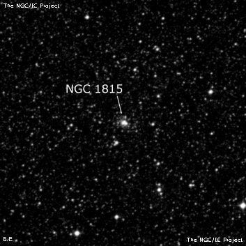 NGC 1815 - рассеянное скопление звёзд. Описание NGC 1815:, Рассеянное скопление в созвездии Столовая Гора