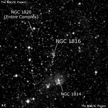 NGC 1816 - рассеянное скопление звёзд. Описание NGC 1816:, Рассеянное скопление в созвездии Золотая Рыба